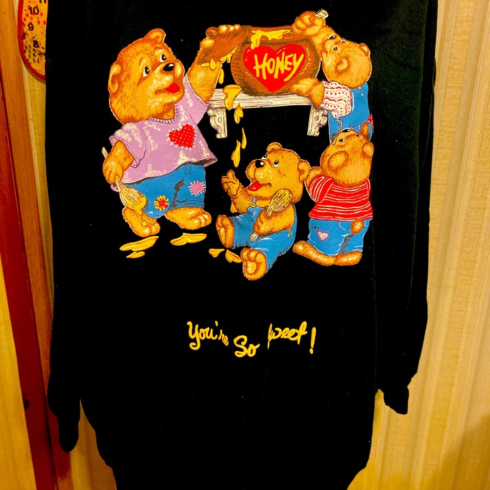 Vintage graphic sweatshirt with honey bears 2xl